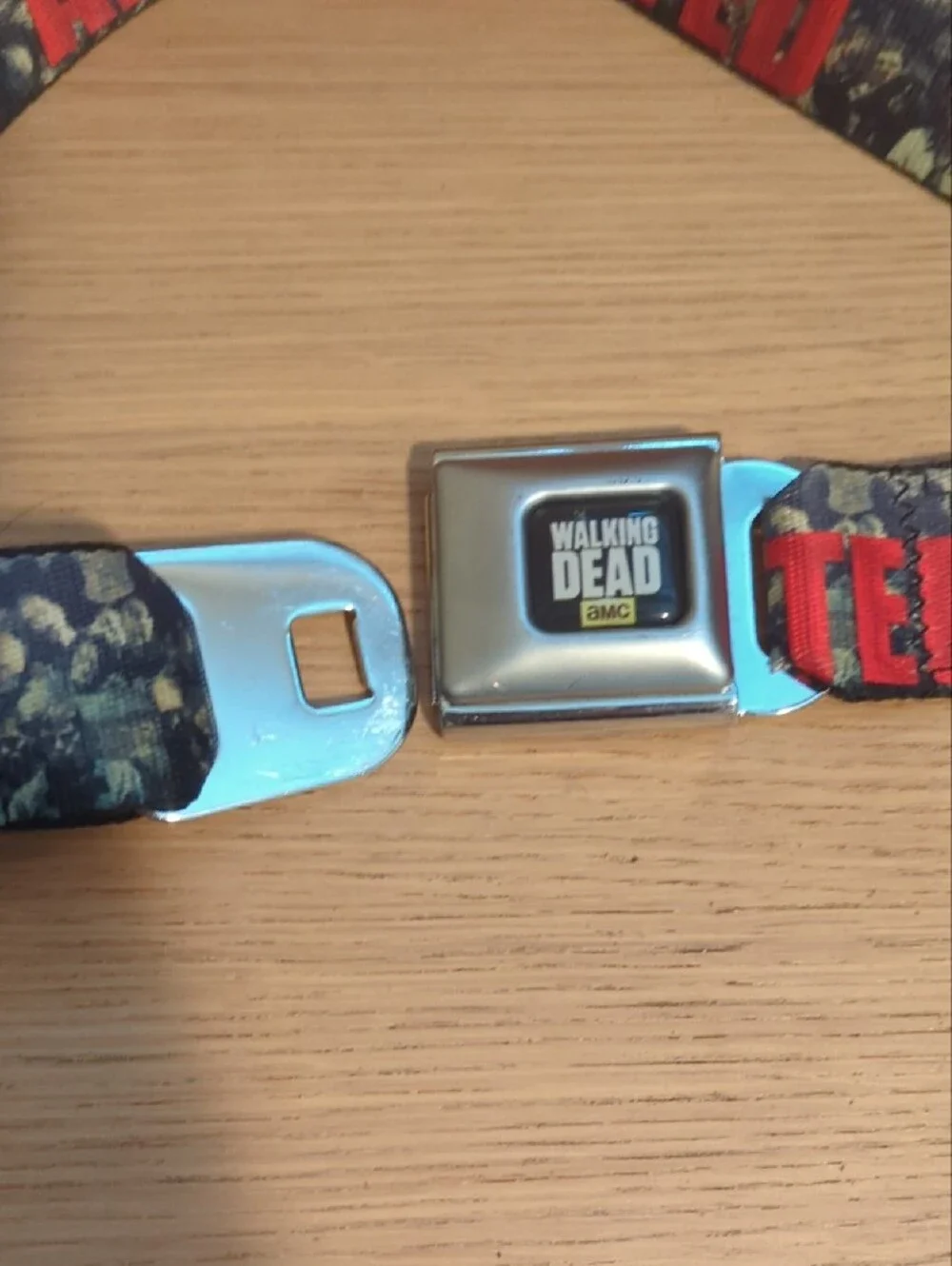 Buckle-Down The Walking Dead 'All Infected' Seatbelt-Style Belt - Black/Red/Blue